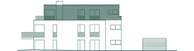 Frontansicht Wohnung 1